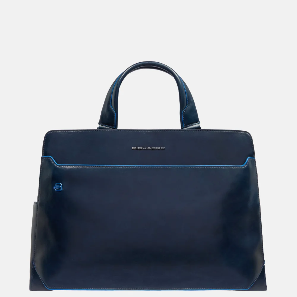 Piquadro laptoptas blauw